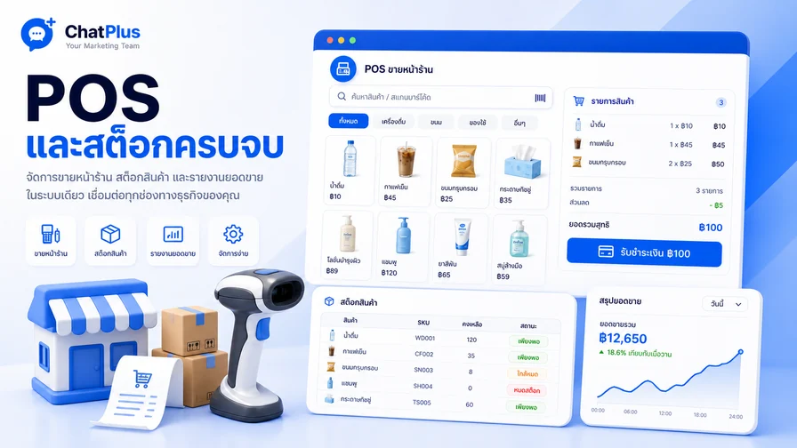 ระบบ ChatPlus POS และจัดการสต็อกสินค้า